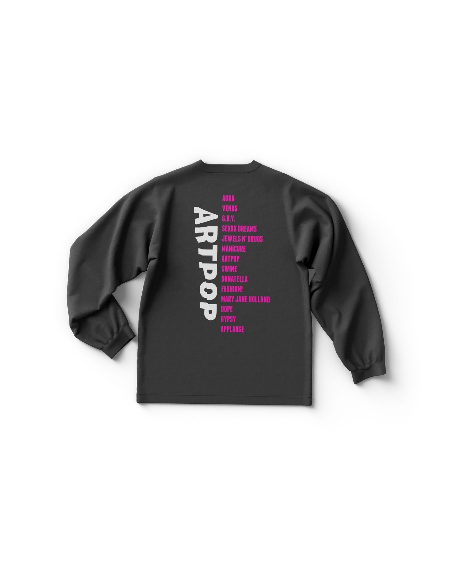 Lady Gaga ARTPOP Tracklist Longsleeve T-Shirt – Official Store