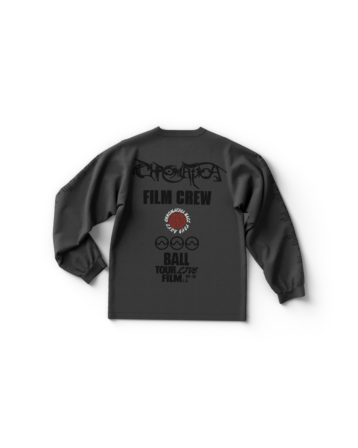 Lady Gaga Chromatica Ball Film Crew Long Sleeve T-Shirt – Official Merch