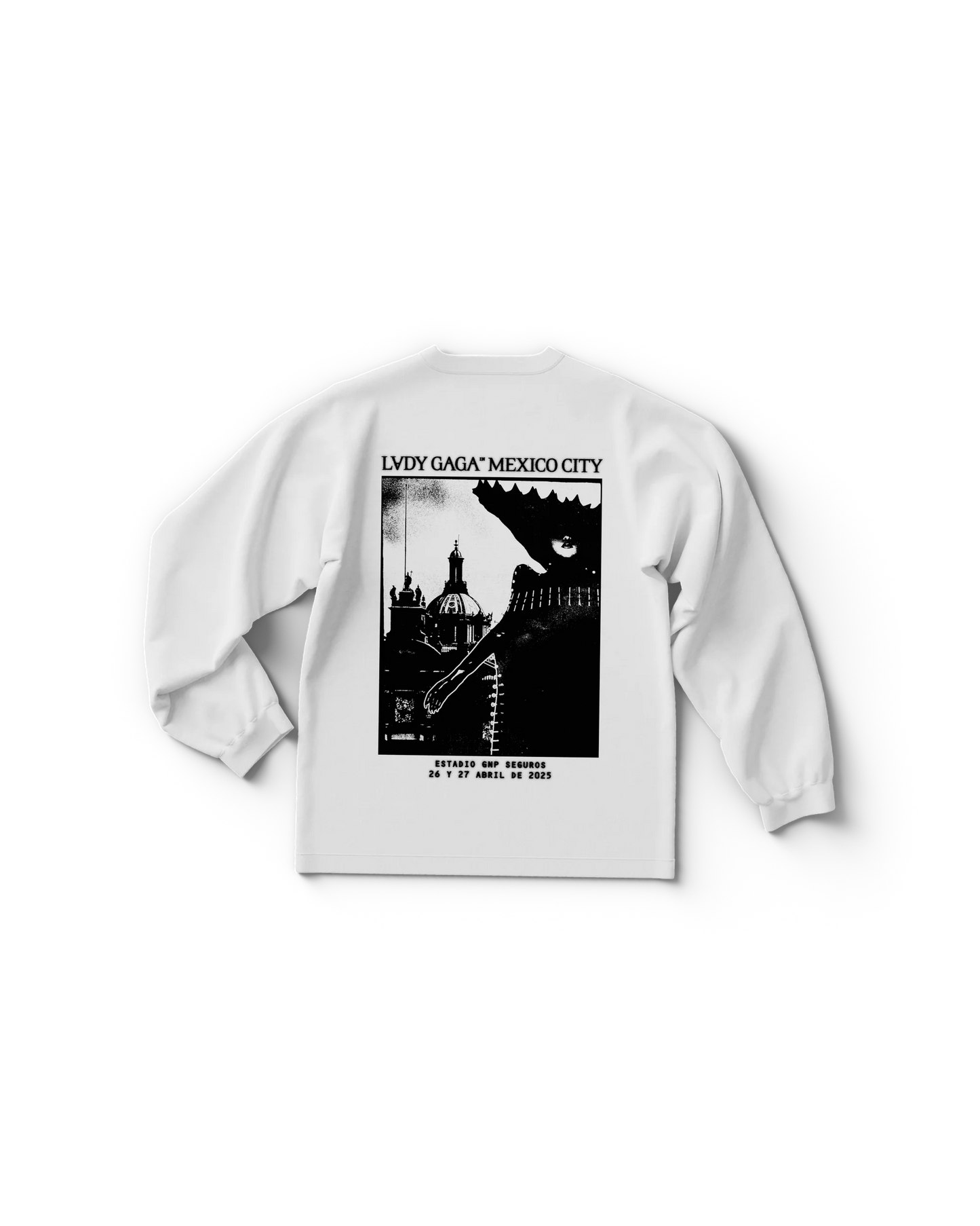Lady Gaga White CDMX Longsleeve T-Shirt – Official Store