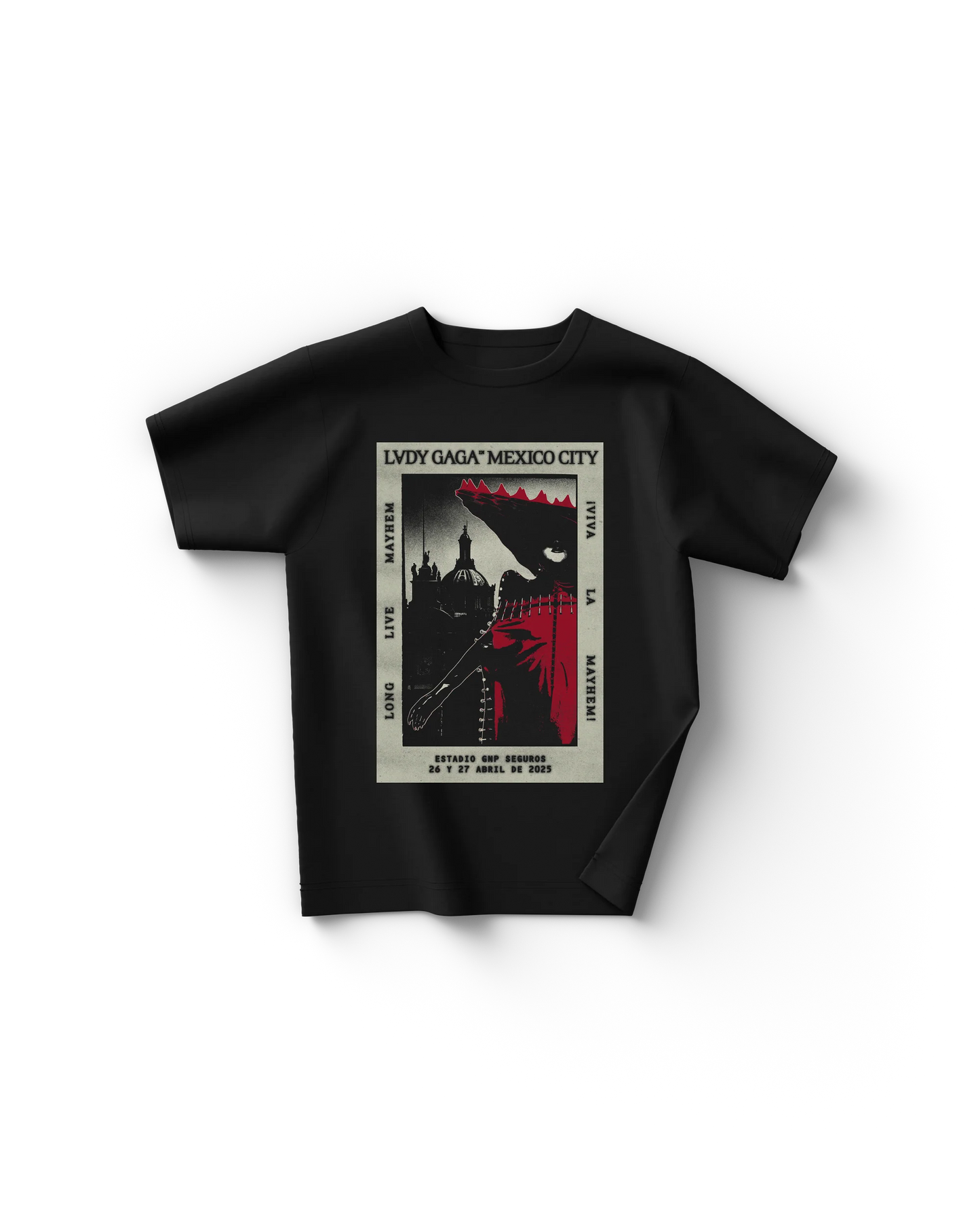 Lady Gaga Black CDMX Poster T-Shirt – Official Store