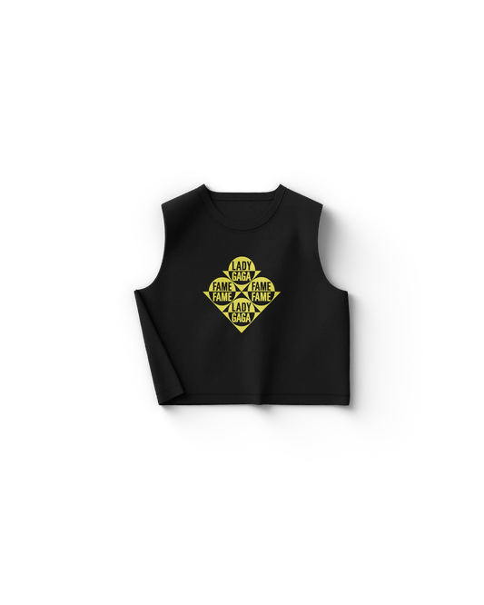 Lady Gaga The Fame Black Cropped Tank – Official Store