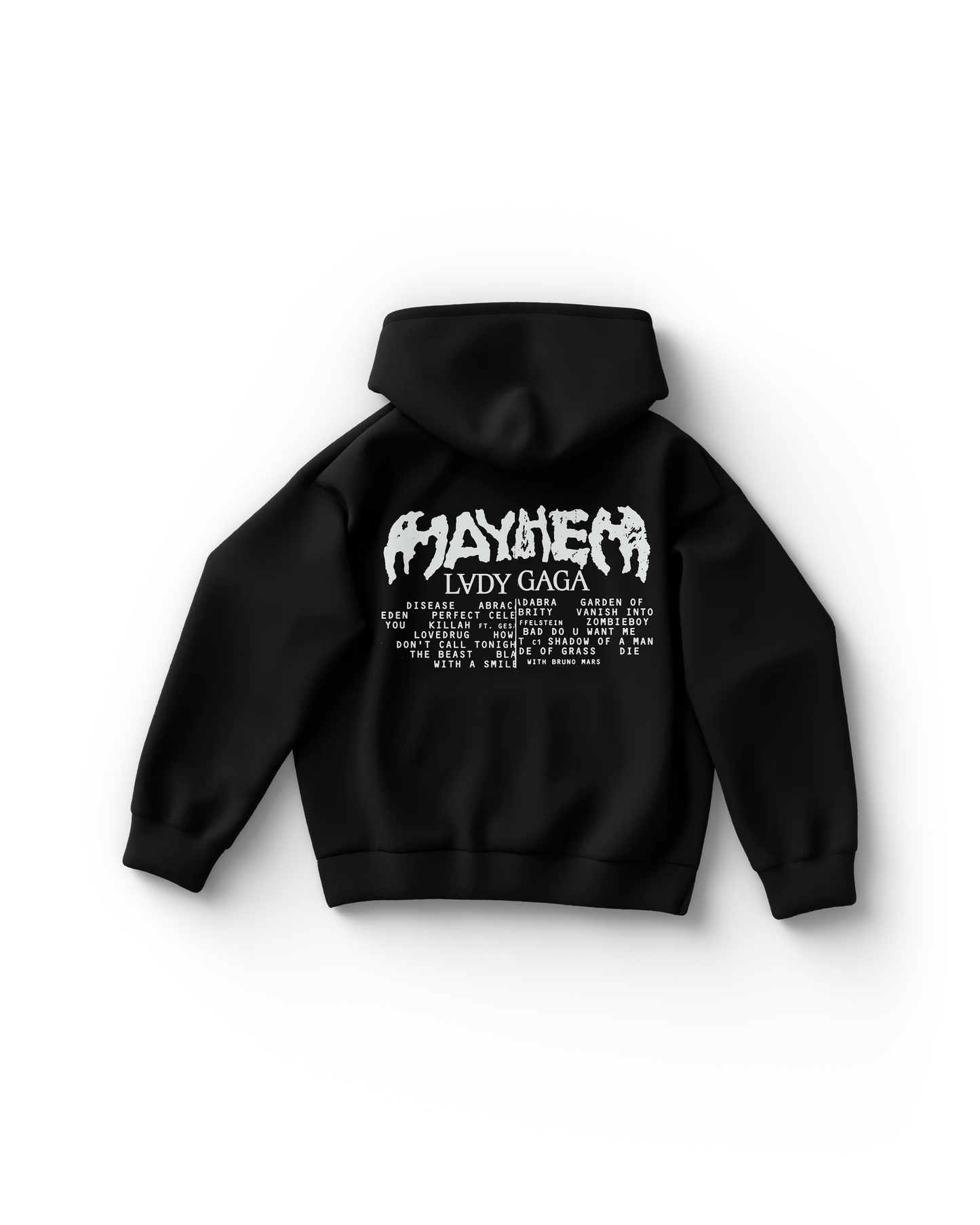 Lady Gaga Contrast Tracklist Hoodie – Official Merch