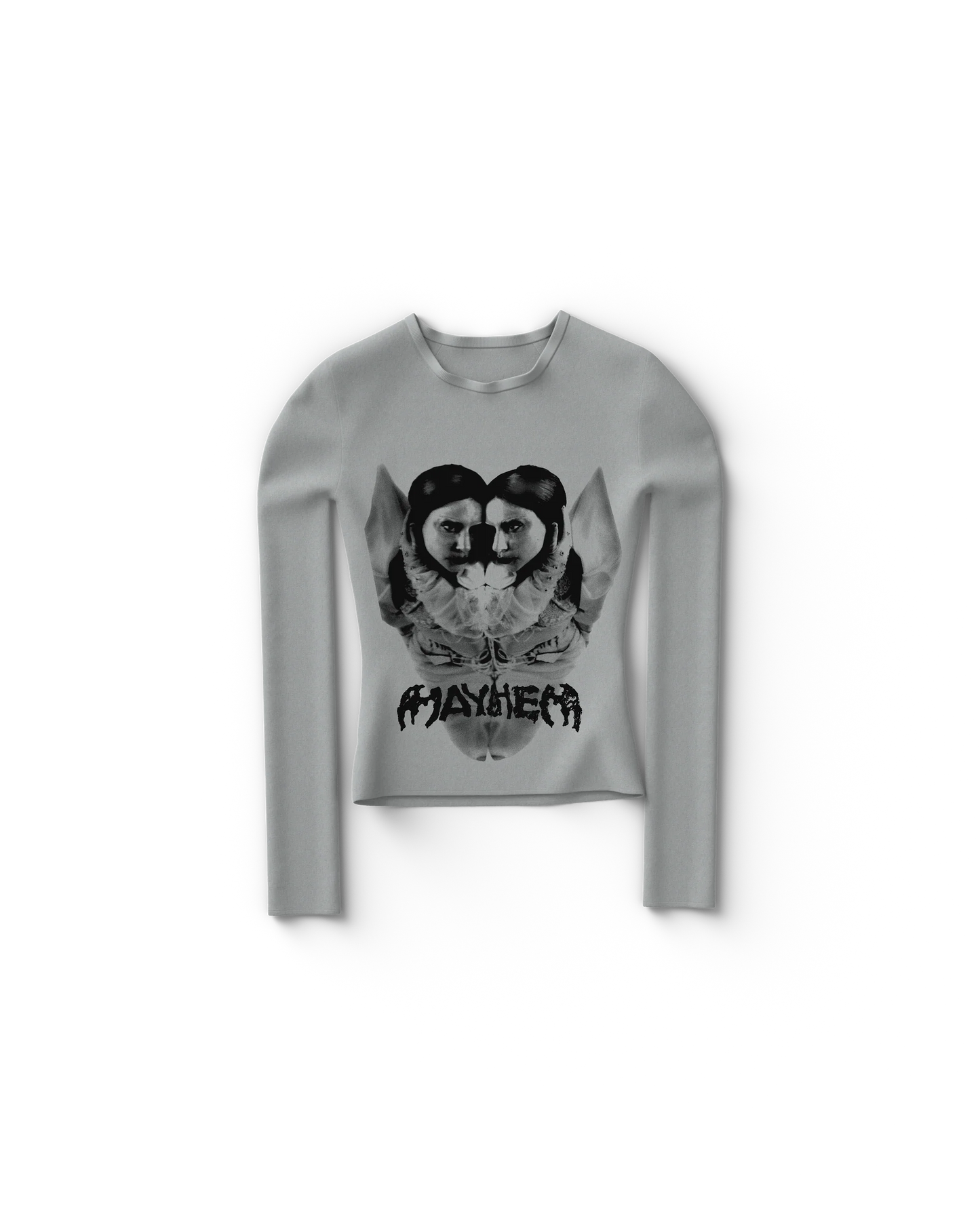 Lady Gaga Gray Reflection Fitted Longsleeve T-Shirt – Official Store