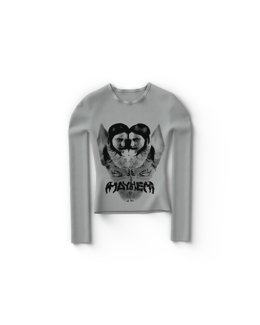 Lady Gaga Gray Reflection Fitted Longsleeve T-Shirt – Official Store