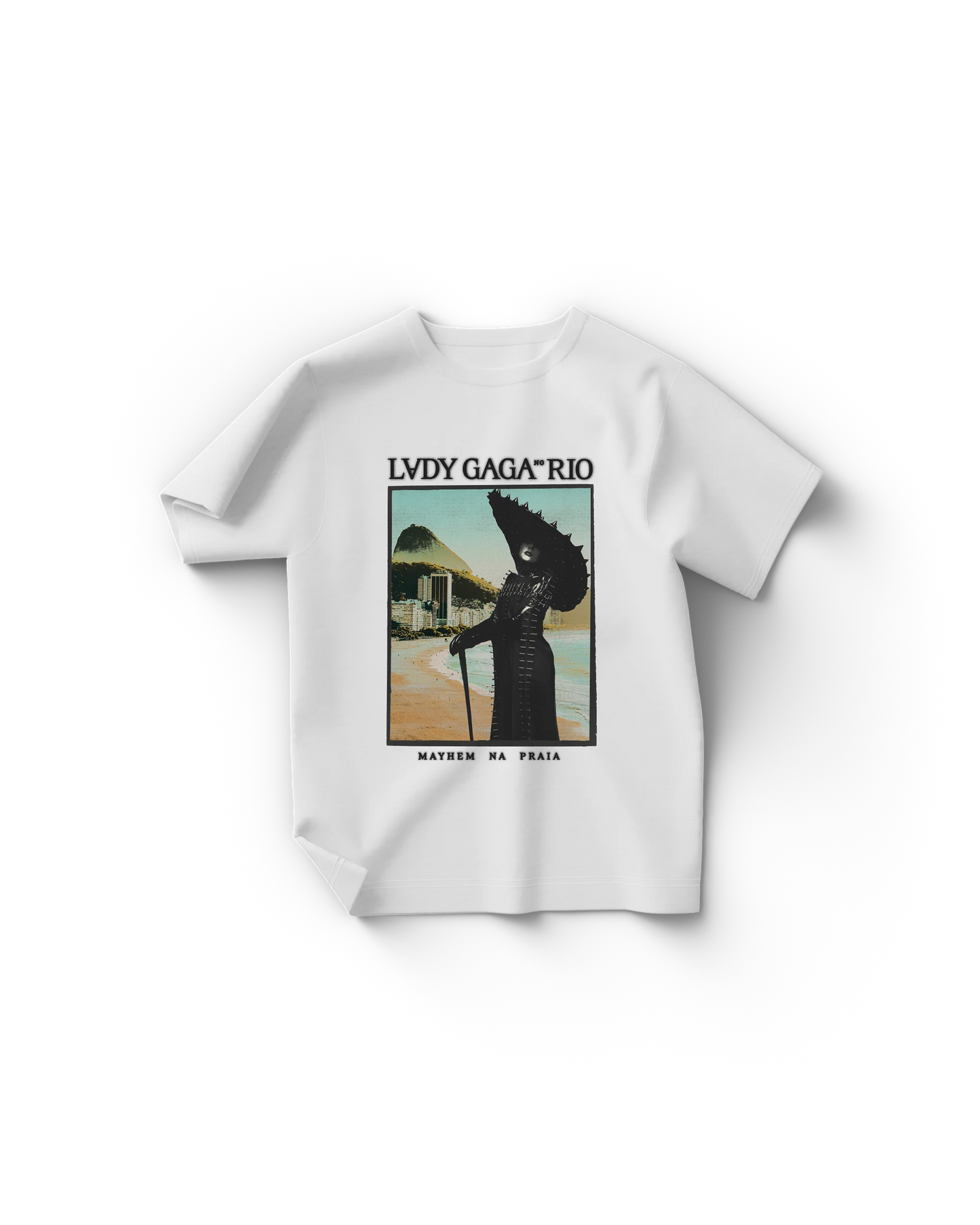 Lady Gaga White Rio Poster T-Shirt – Official Merch